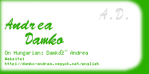 andrea damko business card